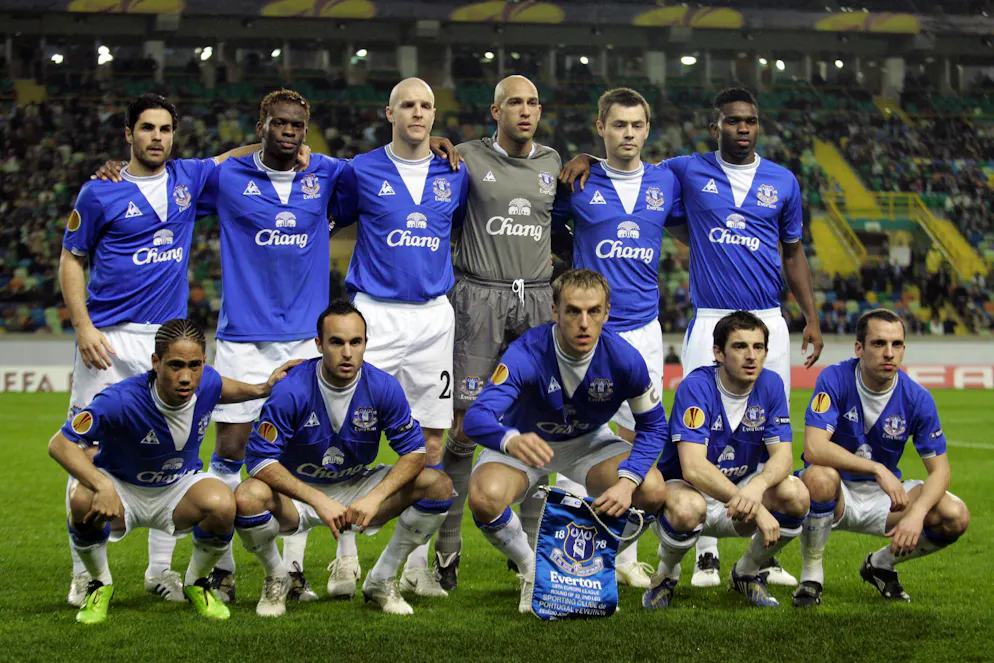 Bei Everton spielten Arteta (oben links) und Senderos (3.v.l.) zusammen.