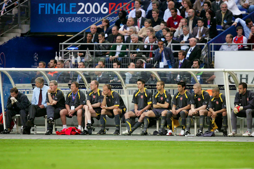 Beim Champions-League-Final 2006 sass Senderos (3.v.r.) nur auf der Bank.