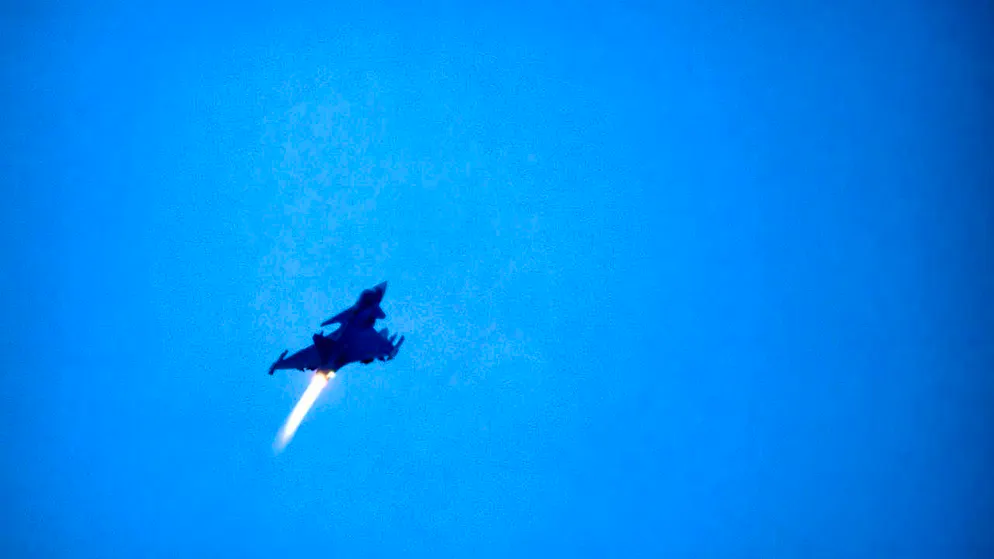 ARCHIVE - A JAS 39 Gripen fighter aircraft. Photo: Anders Wiklund/TT/TT News Agency/AP/dpa/Archive image