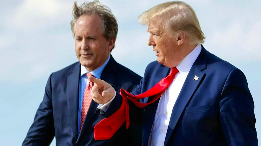Pyrrhic victory in the primary? Republicans Ken Paxton (l.) and Donald Trump. (archive picture)