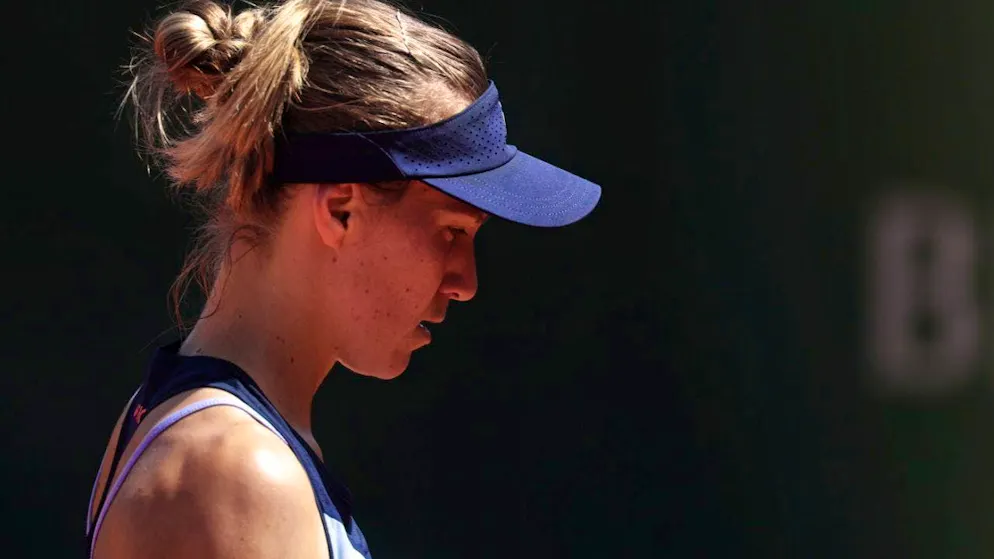 Viktoria Golubic with her head down