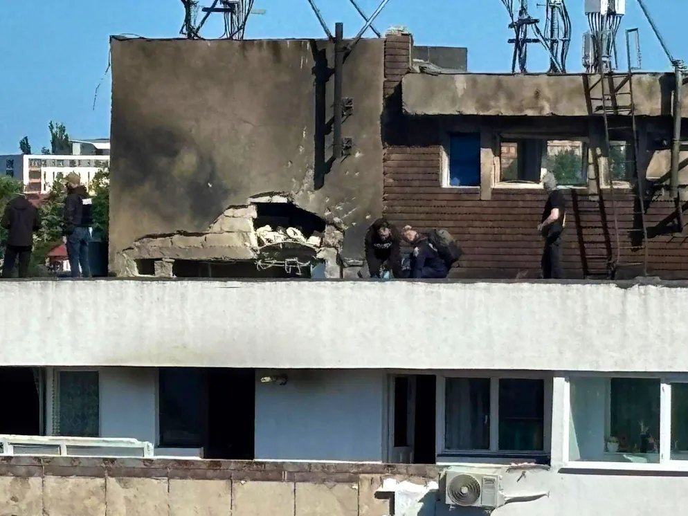 Drone russo su un condominio in Romania