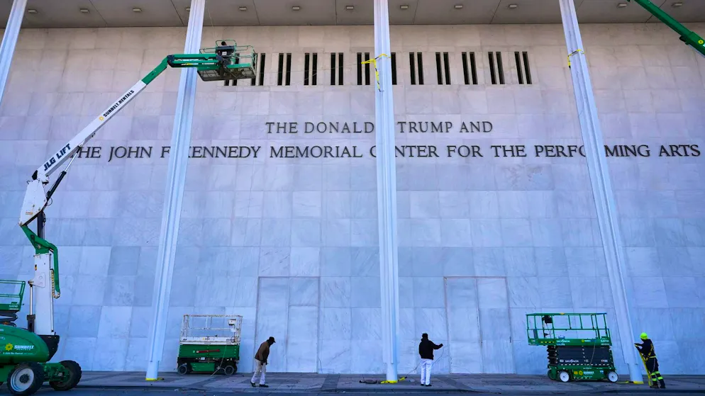 Controversial renaming: Trump's name was attached to the renowned Kennedy Center.