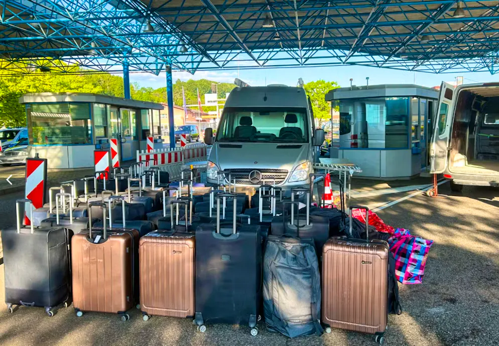 55 Koffer hatte die Schweizerin beim Grenzübertritt dabei. 