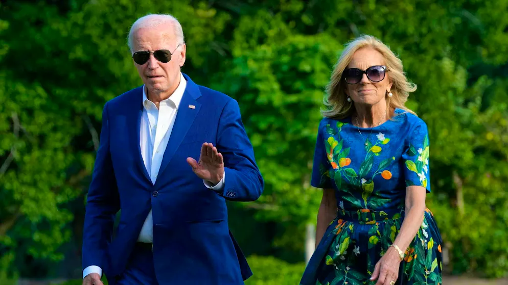 Donald Trump lashes out at Jill Biden (right), the wife of former US President Joe Biden, on his Truth Social platform.