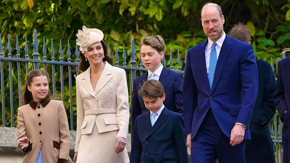 His family - from left, Princess Charlotte, Princess Kate, Prince George and Prince Louis - is Prince William's number one priority.