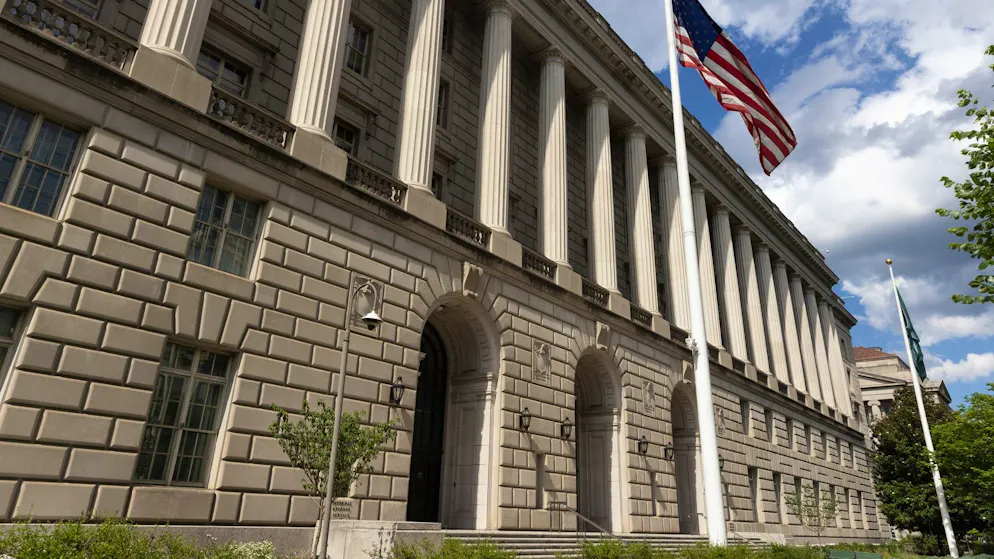 Die Steuerbehörde IRS in Washington D.C.