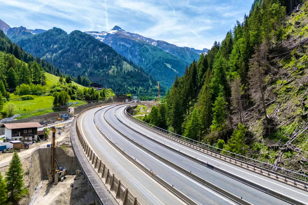 The highway is completely empty during the closure.