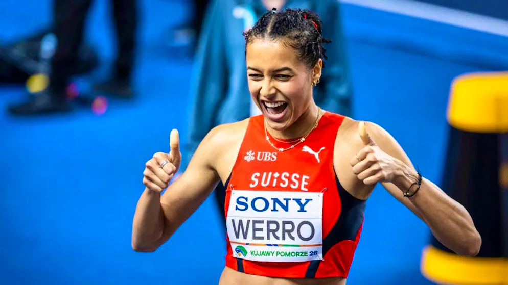 Just like at the World Indoor Championships, it was thumbs up for Audrey Werro at the Diamond League meeting in Rabat