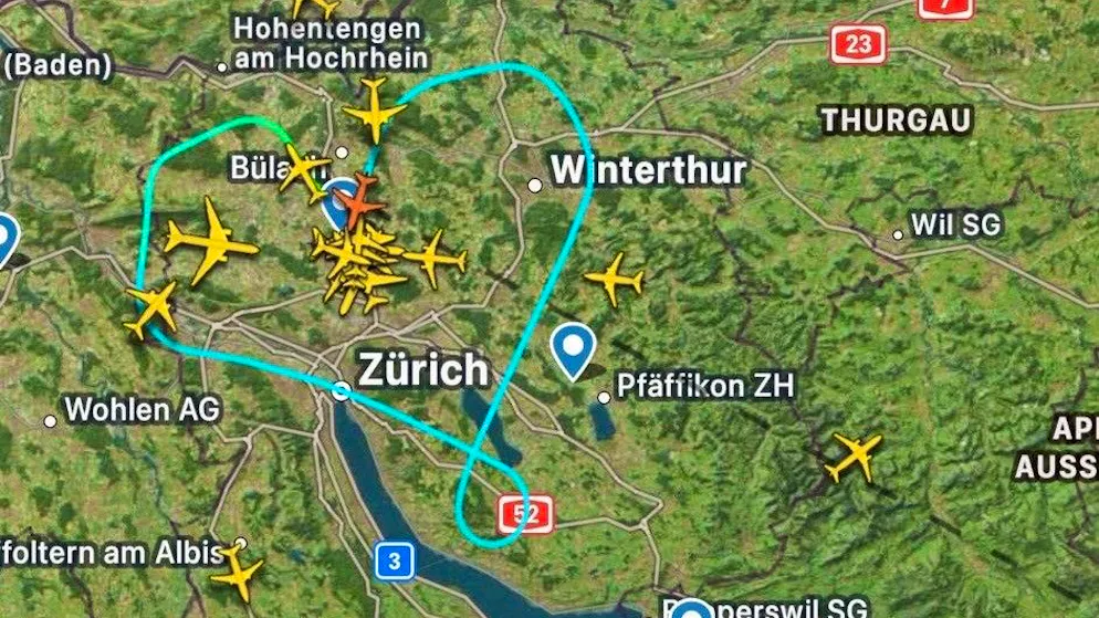 Reise nach Thessaloniki. Swiss-Flugzeug fliegt ein Herz für das Eishockey-Nationalteam