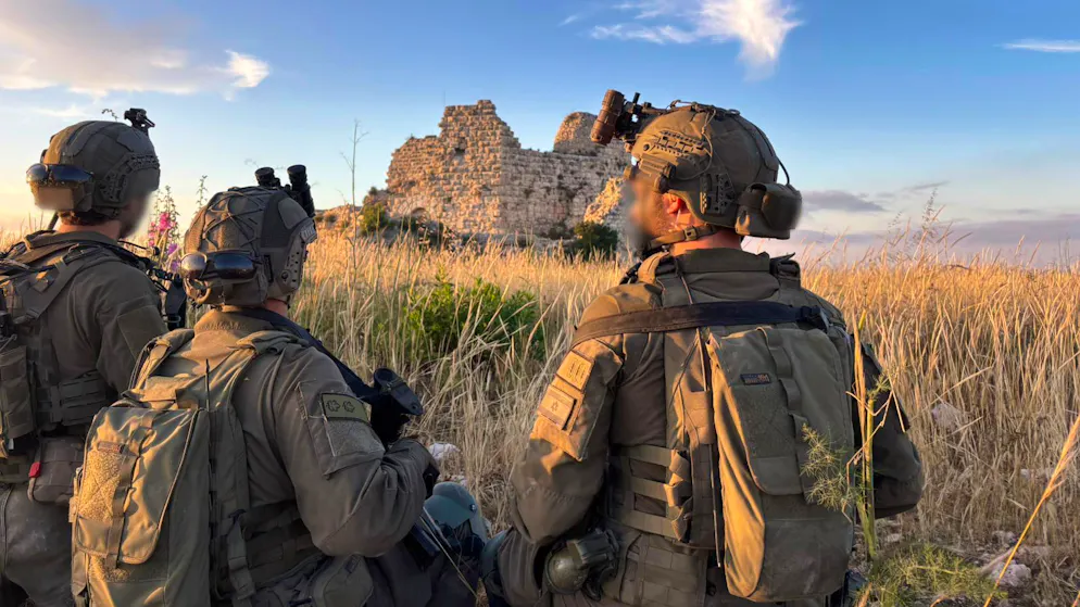 Israelische Soldaten bei der Birg Beaufort.