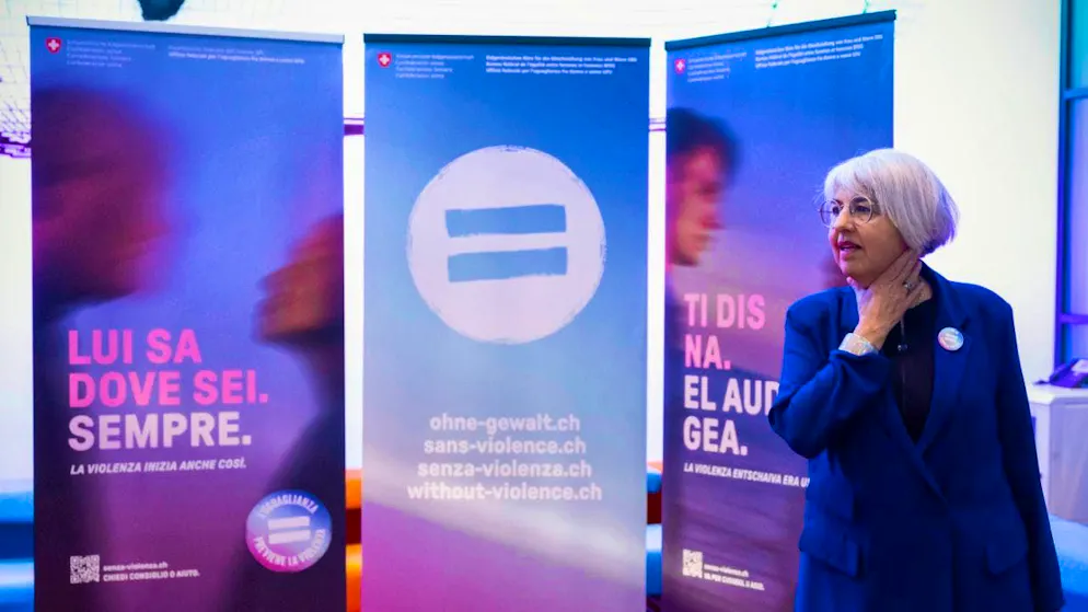 The national prevention campaign against domestic, sexualized and gender-based violence was launched in November 2025 by Federal Councillor Elisabeth Baume-Schneider. (archive image)