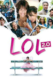 Une affiche sur fond blanc présentant un effet de papier déchiré en haut, révélant un collage de personnages avec Sophie Marceau et Christa Théret souriantes au centre. Au milieu, le titre 