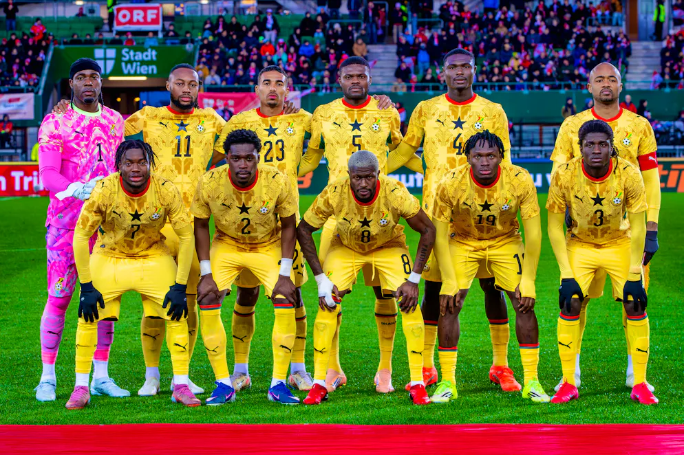 These are the jerseys of the World Cup participants. Ghana away kit