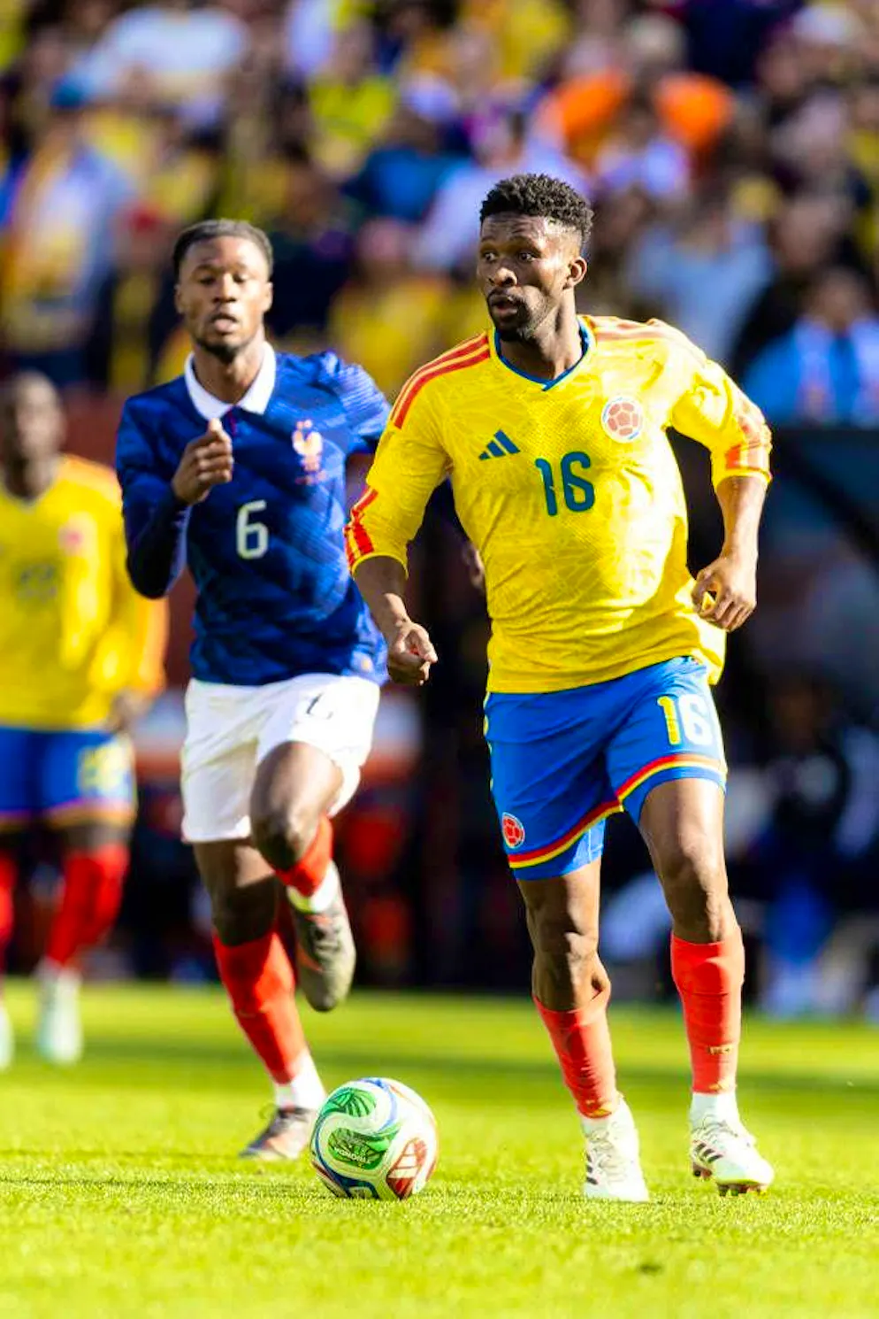 These are the jerseys of the World Cup participants. Colombia home kit