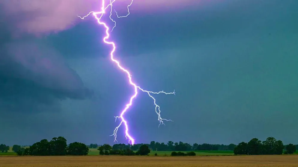 The canton of Bern experienced by far the most lightning strikes in Switzerland on Tuesday - over 1300 by early evening (archive image).