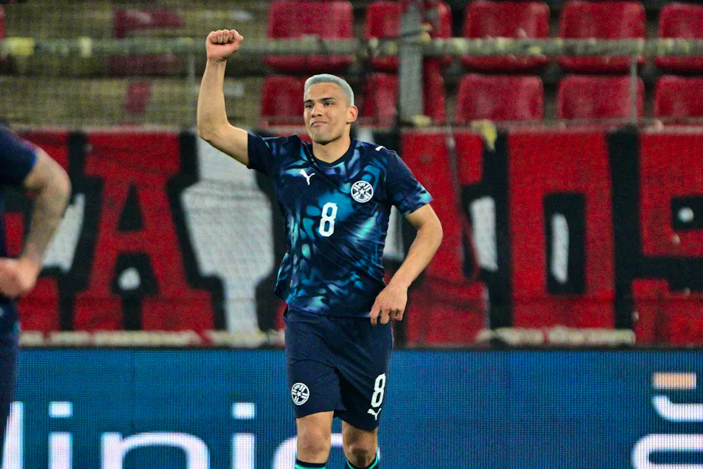 These are the jerseys of the World Cup participants. Paraguay's away kit