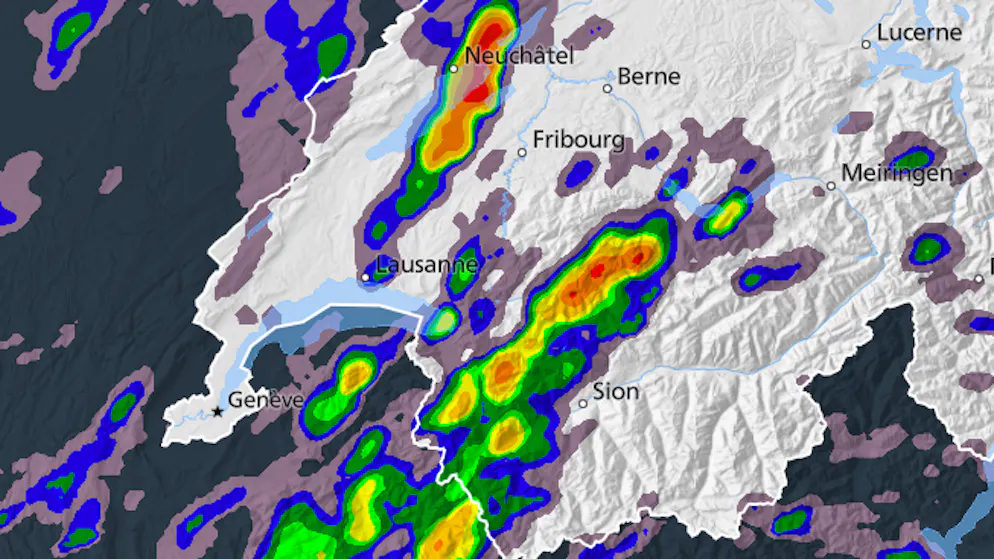 Dégradation en cours. Les orages frappent déjà la Romandie: rafales à plus de 90 km/h possibles