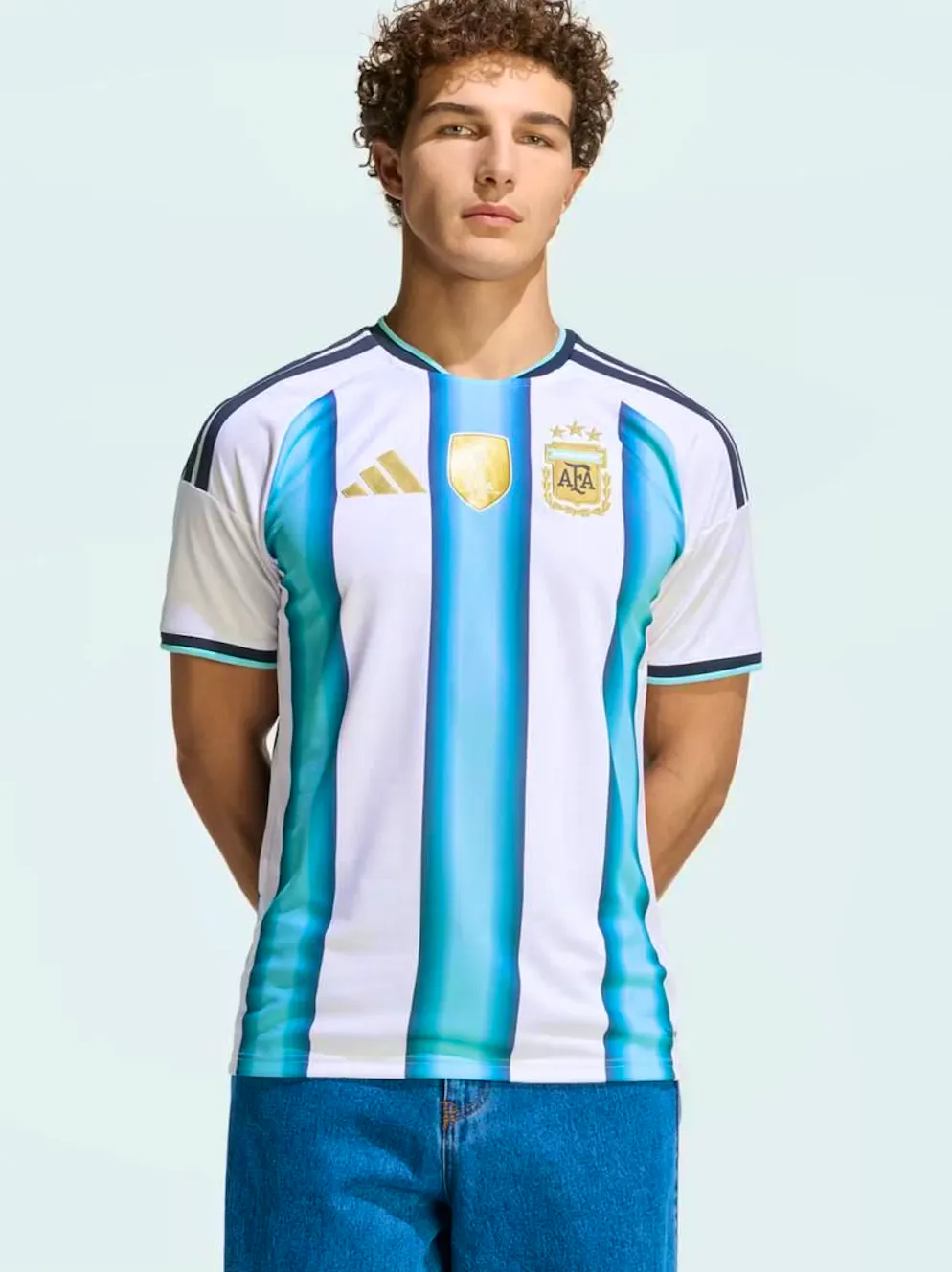 These are the jerseys of the World Cup participants. Home kit of the world champion Argentina