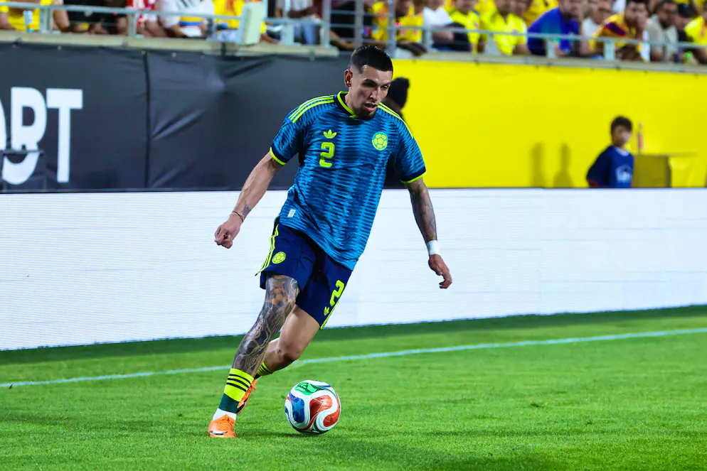 These are the jerseys of the World Cup participants. Colombia away kit