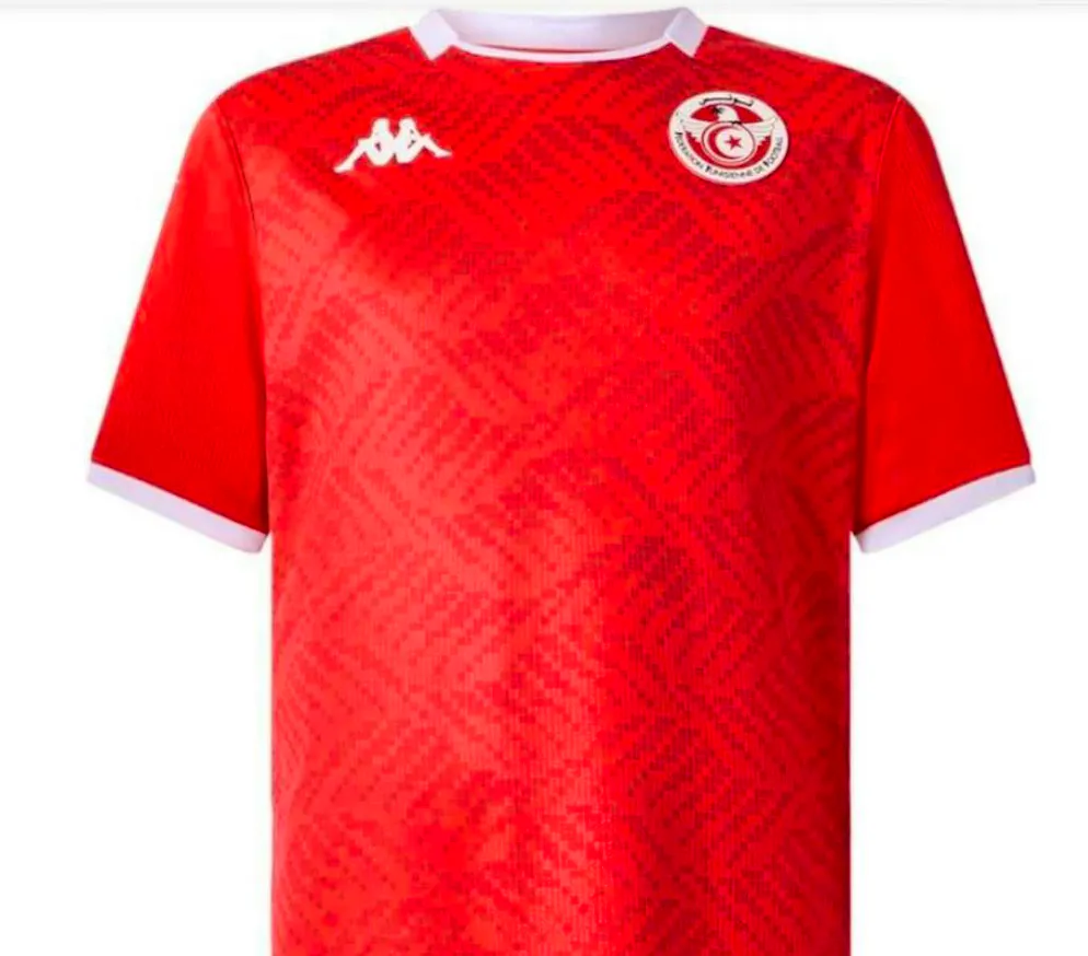 These are the jerseys of the World Cup participants. Tunisia home kit