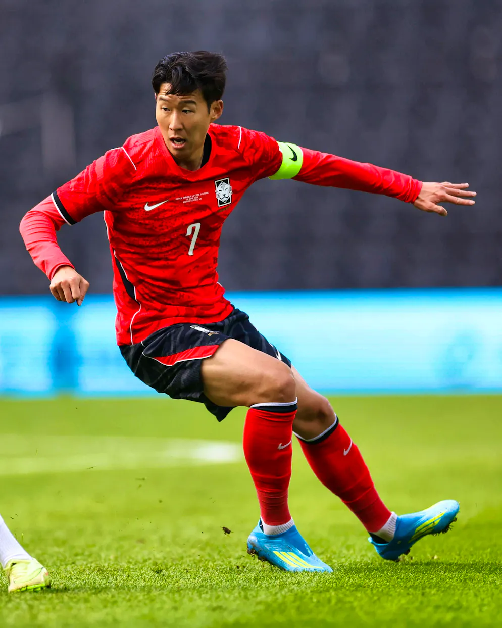 These are the jerseys of the World Cup participants. Heung-Min Son in South Korea's home kit.