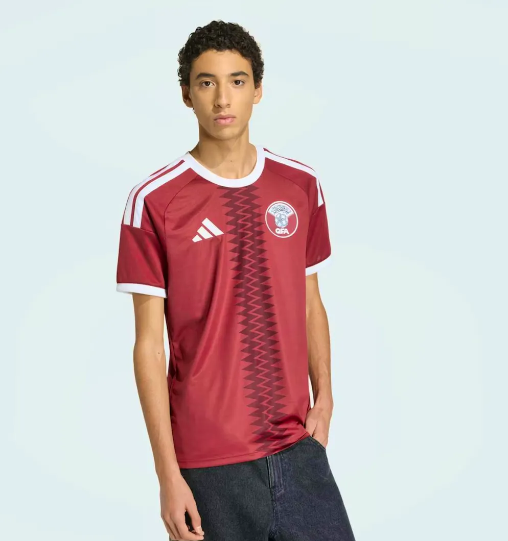 These are the jerseys of the World Cup participants. The host of the 2022 World Cup Qatar wears this home jersey.
