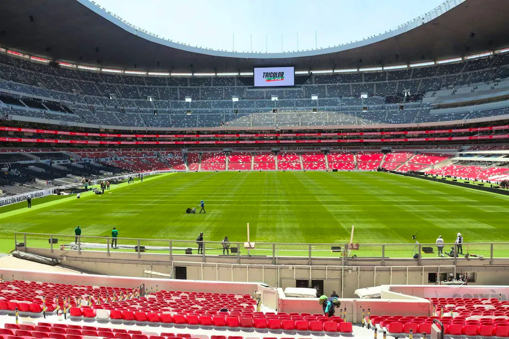 The Azteca Stadium in Mexico City (83,000 seats)