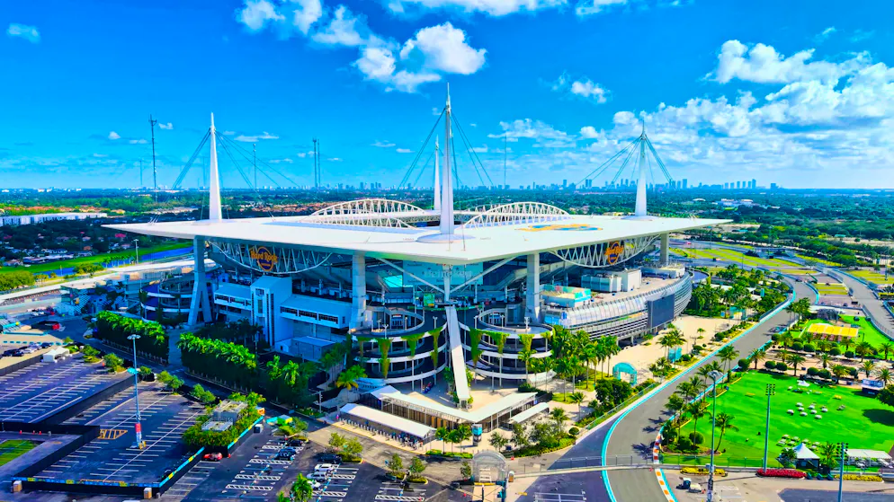 The Hard Rock Stadium in Miami (65,000 seats)