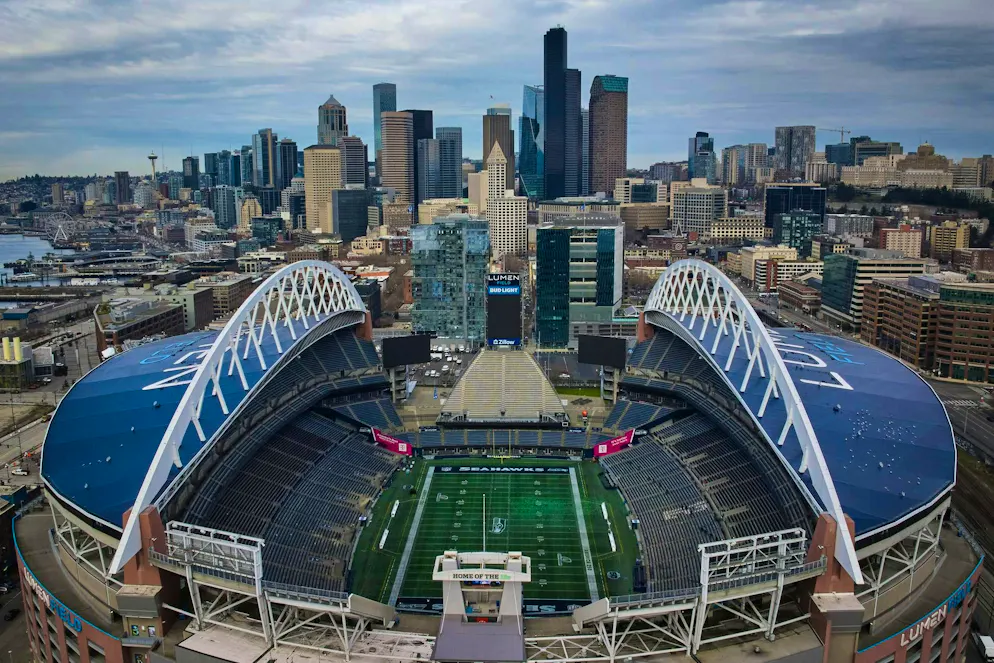 The Lumen Field in Seattle (69,000 seats)