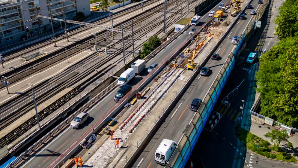 Travaux d'assainissement du pont de la gare à Morges – Gallery. Le chantier sur l'A1 à la hauteur de Morges a démarré en septembre 2025 et devrait se terminer en décembre 2027.