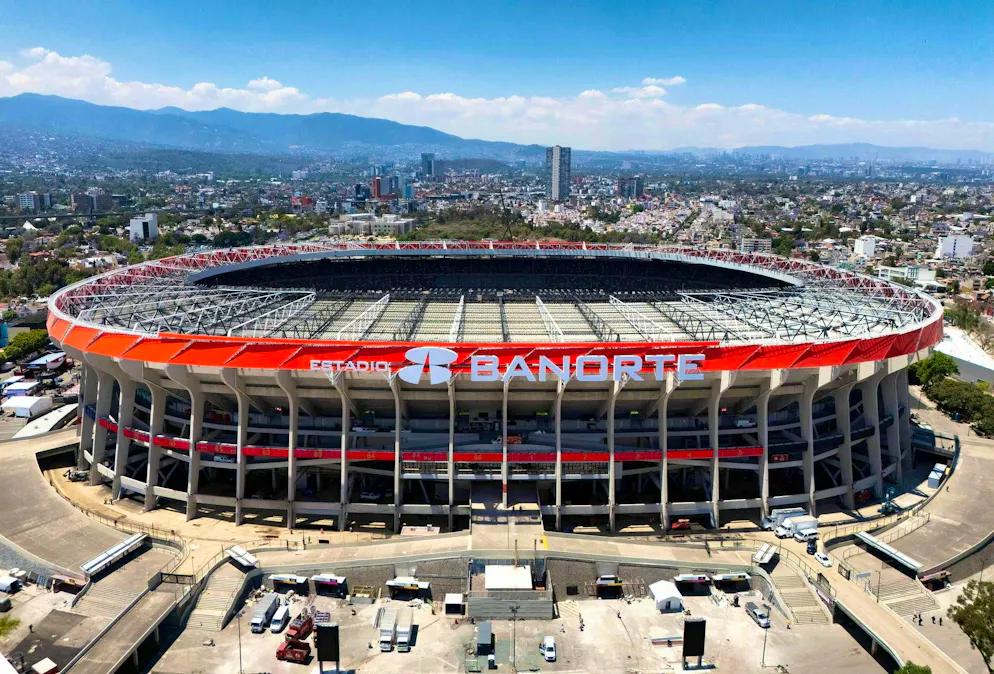 The Azteca Stadium in Mexico City (83,000 seats)