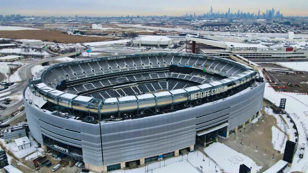 The final stadium in East Rutherford, New Jersey, has a capacity of 82,500 for the World Cup.