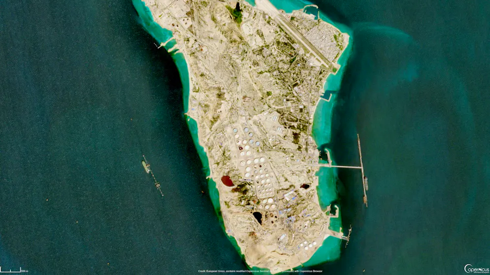 Die Insel Kharg ist der zentrale Umschlagplatz für den iranischen Ölexport und wickelt rund 90 Prozent der Rohölausfuhren des Landes ab.