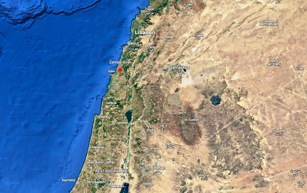 Location of the Sahrani River.