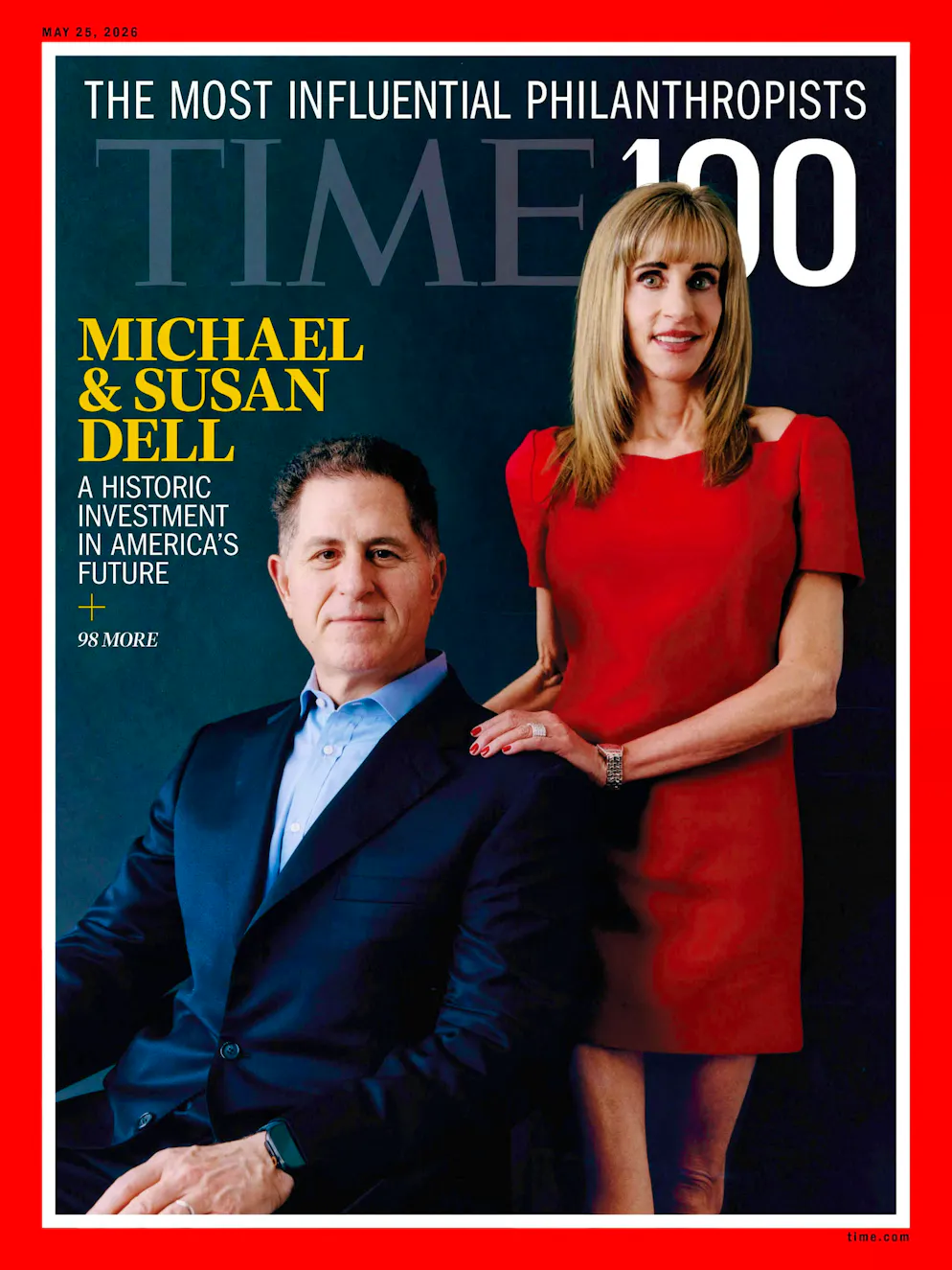 Le magazine "Time" consacrera sa couverture à Michael et Susan Dell le 25 mai.