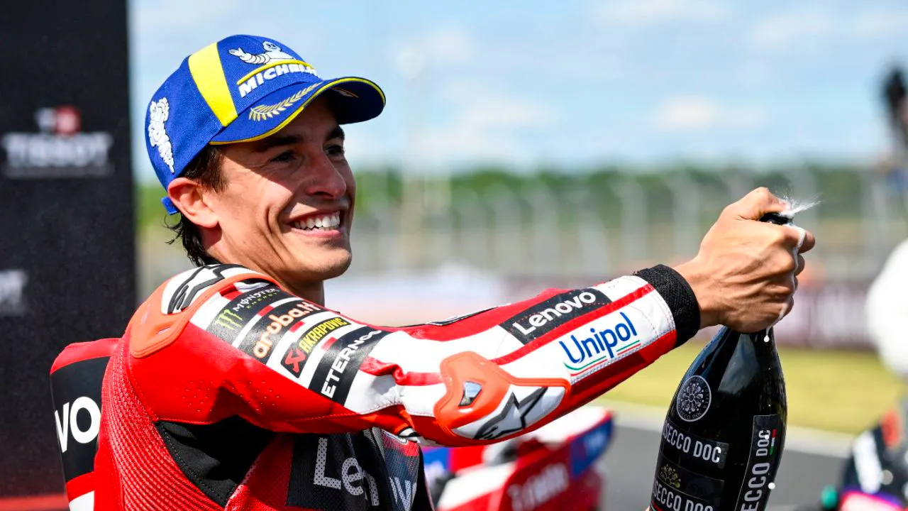 Motorcycle. 100th cross-class world championship win for Marc Marquez