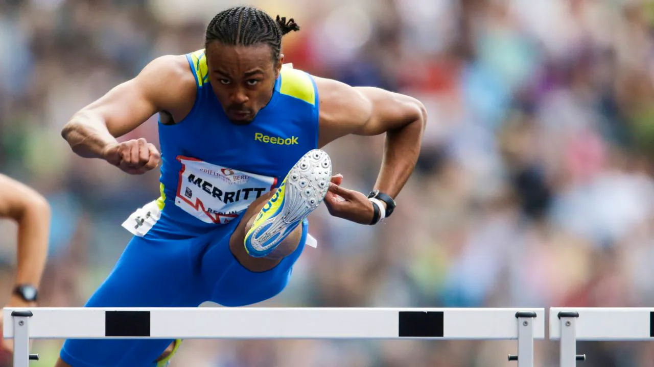 Track and Field. American student sets world record in the hurdles