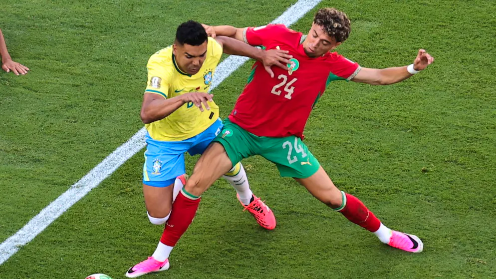 World Cup match in the live ticker. A strong Moroccan side pushes Brazil to the limit in the first half