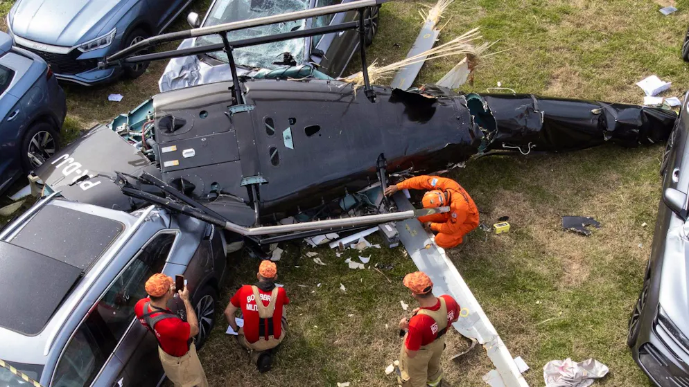US musician Oliver Tree among the victims. Two helicopters collide over Rio, killing six people