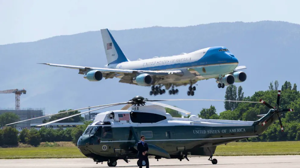 Vertice. Donald Trump è atterrato a Ginevra per il G7