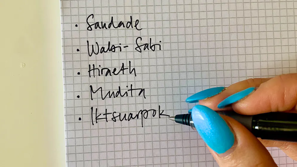 Foreign languages fill language gaps. There is no German word for these 17 emotions