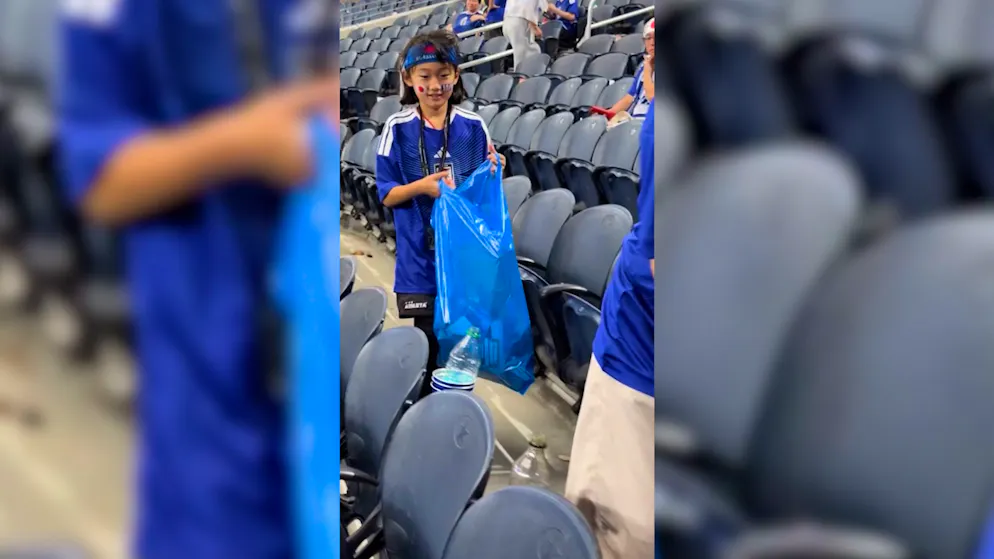 “Class and respect”. Japan fans are being celebrated online right now—these scenes are going viral