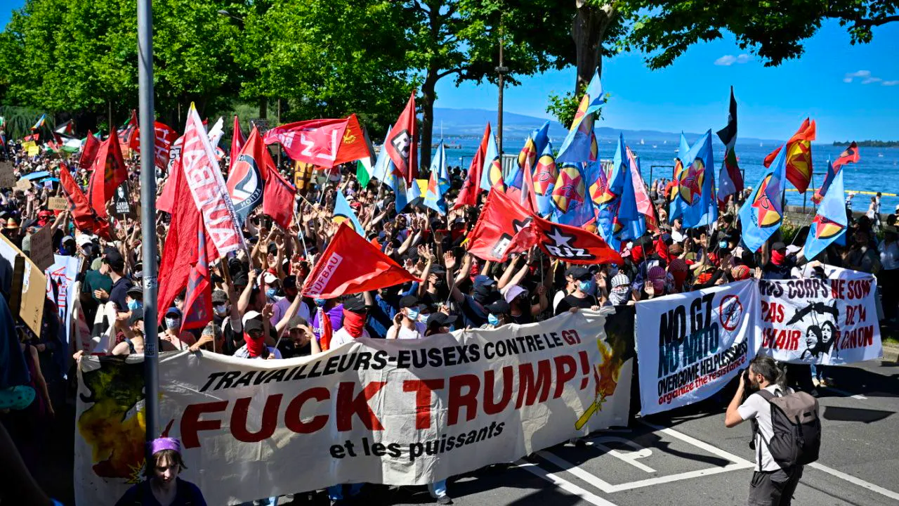 G7 Summit. Three provisional arrests at anti-G7 demonstration in Geneva