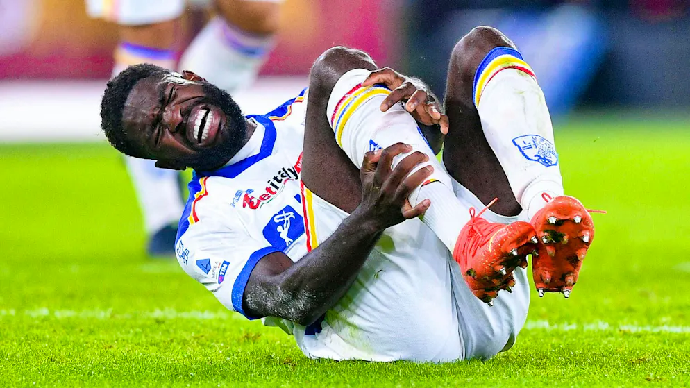 Always the knee: Samuel Umtiti was forced to end his career early.