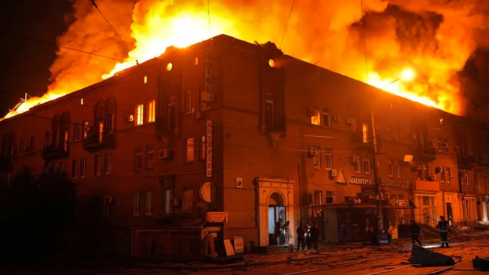 Ukraine Live Updates. Apartment building in Zaporizhzhia is ablaze following Russian airstrikes
