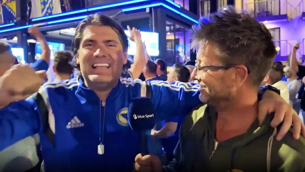 Bosnians take over Los Angeles. In a fan comparison, the Swiss come up short