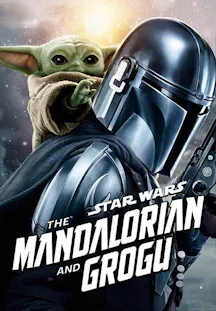 Filmposter zu «Star Wars. The Mandalorian and Grogu» mit dem Mandalorianer und Grogu.