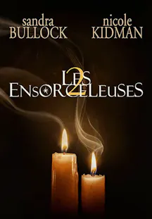 Zwei brennende Kerzen mit aufsteigendem Rauch auf dunklem Hintergrund für Les Ensorceleuses 2 mit Sandra Bullock und Nicole Kidman